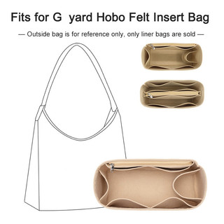 Túi lót nỉ định hình, tổ chức bên trong cho túi G-y-Hobo, tote, ví, giữ form