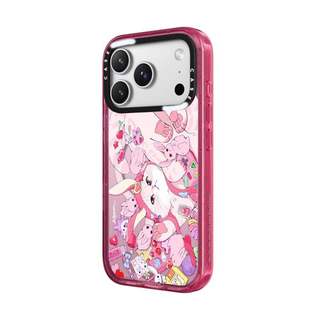 CASECASE X Kiera Won Club Bunny Pink Fizz & Peri Purple Clear Hard Từ Hút Tác Động Dành Cho Apple IPhone 12 13 14 15 16 17 Pro Max Air Plus