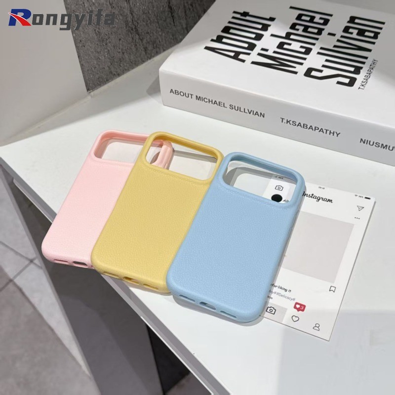 Ốp Điện Thoại Da PU Vải Louche Đơn Giản Cho Redmi Note 14 13 Pro K90 Pro Max K80 K70 Ultra Pro 5G 4G Màu Kẹo Cảm Giác Da Vỏ Mềm Mờ Dễ Thương Chống Sốc