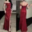 đầm nữ body dáng dài đen trễ vai lụa cao cấp tiệc cưới pháp xinh đầm tiệc cưới dạ hội sang chảnh sexy big size