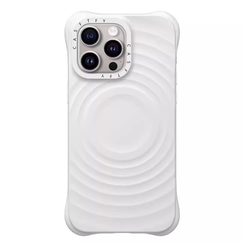 CaseTifg Ripple Case Vỏ Điện Thoại Từ Tính Chất Lượng Cao Cho iPhone 13 14 15 16 17 Pro Max 16Plus Sóng Nhiều Màu Sắc Silicon Matte Chống Vân Tay Chống Sốc