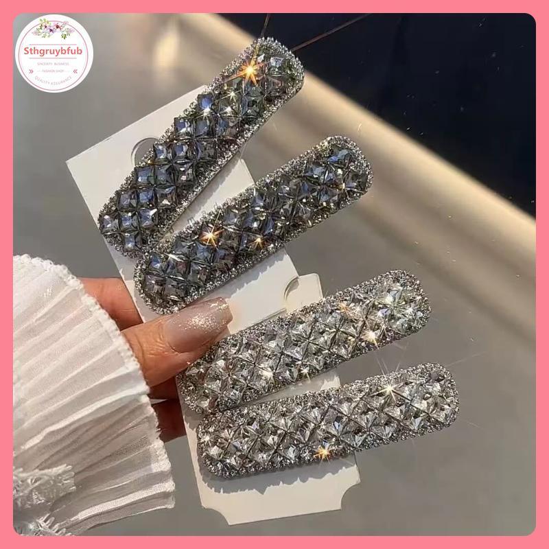 STHB 1 / 2 Chiếc Kẹp Tóc Pha Lê Sang Trọng Ánh Sáng Tính Khí Đa Năng Sáng Zircon Bên Kẹp Nổ Kẹp Phụ Kiện Tóc Thời Trang Quà Tặng VN