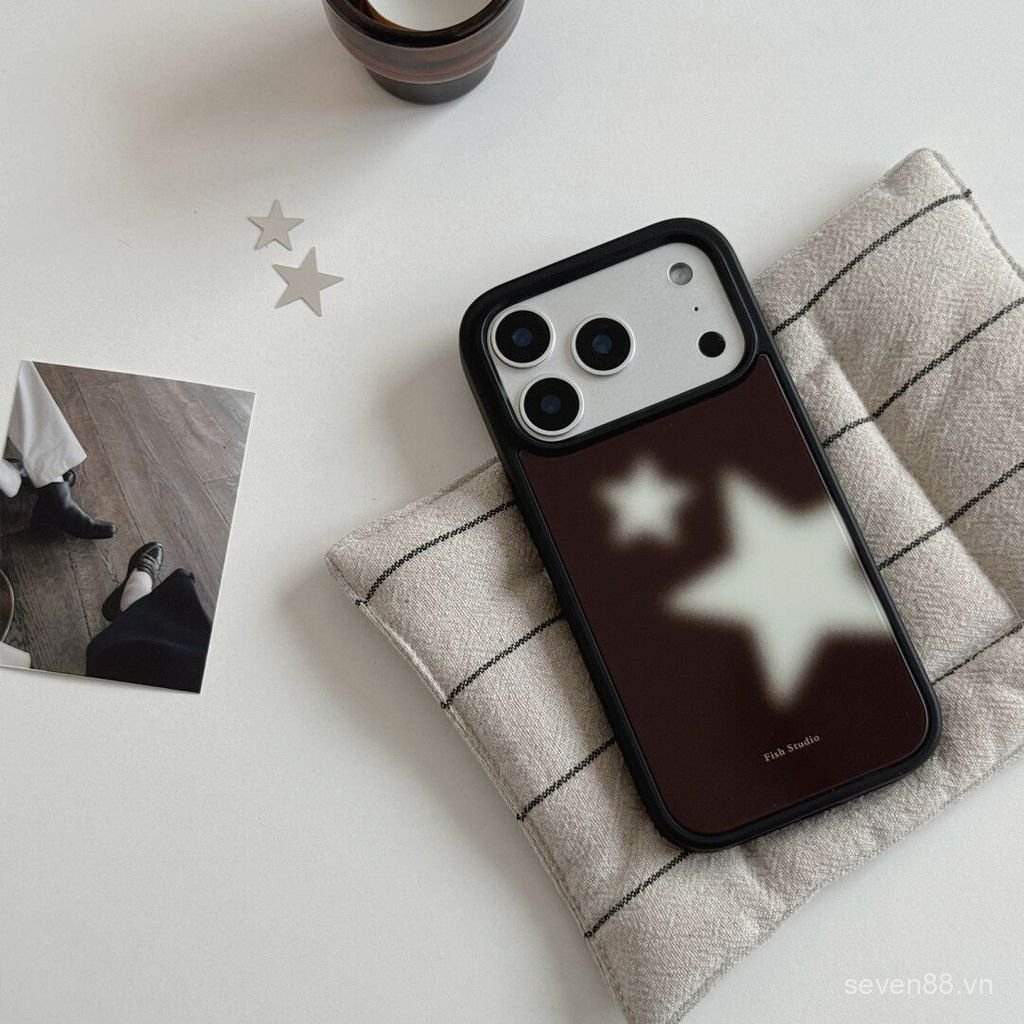 Ốp Điện Thoại Thích Hợp Cho iPhone 7 8 X XS XR XSMAX 11 12 13 14 15 16 17 Pro max Plus Air Fuzzy White Star Vỏ Bảo Vệ Chống Sốc Bao Gồm Tất Cả AIZ4