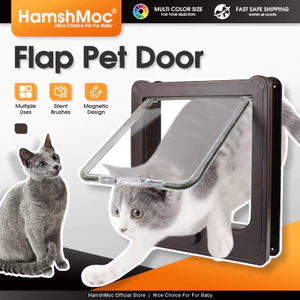 Cửa mèo HamshMoc Đóng cửa 4 chiều Thiết kế yên tĩnh từ tính Hoạt động rảnh tay Chất liệu ABS + PC để sử dụng trong nhà