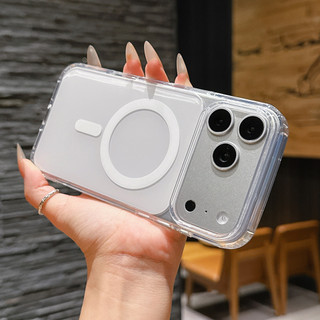 Ốp Điện Thoại Từ Tính Cho iPhone 17 16 Pro Max 17 Air 16 15 14 13 Bốn Góc Chống Rơi Chống Sốc Bảo Vệ Vỏ Acrylic