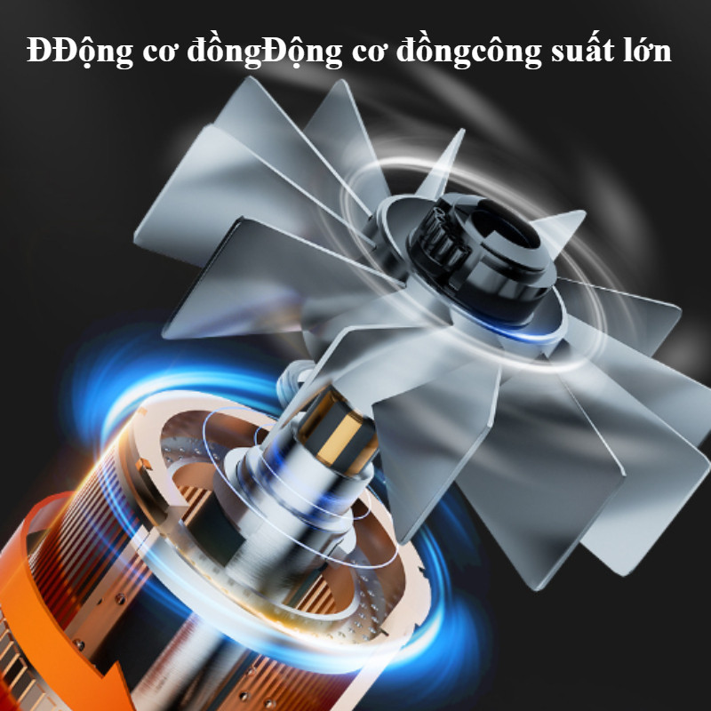 Máy Thổi Bụi Không Dây Công Suất Lớn - Thiết Kế Turbofan Cầm Tay, Lực Thổi Cực Mạnh, Tương Thích Pin Phổ Thông 10 Cell