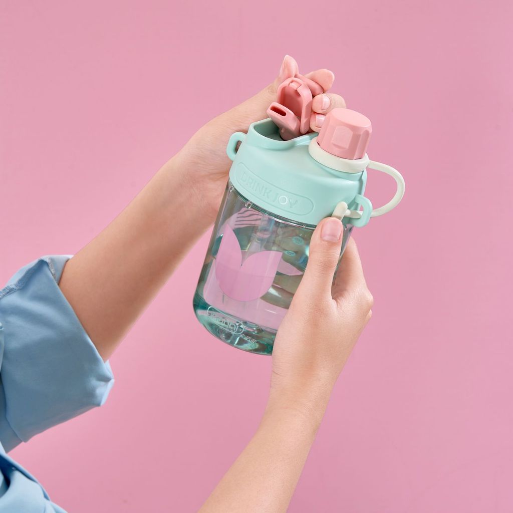 [NEW] Bình nước nhựa KITA GLEE Inochi dung tích 560ml, nắp đậy kín khí, hai nắp uống linh hoạt