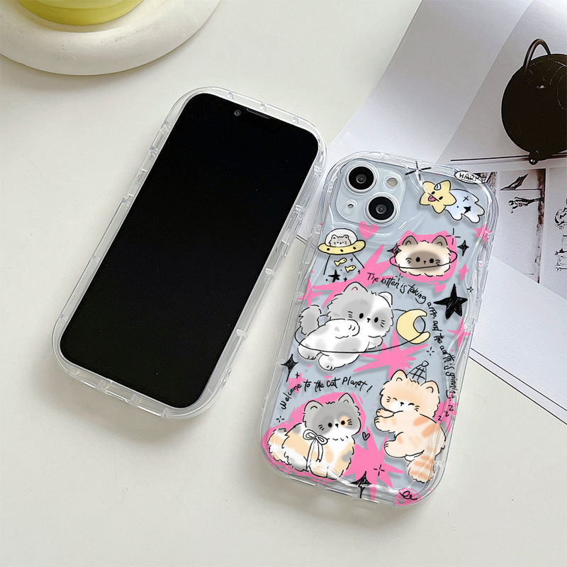 Ốp Lưng Kem Sóng Trong Suốt Cho Samsung Galaxy A06 A05 A05S A03 A03S A02S A15 A14 A13 A12 M12 A25 A23 A22 M32 A35 A55 A52S A51 A50S A30S Hình Chú Chó Nhỏ DPCE352 & DPCE353