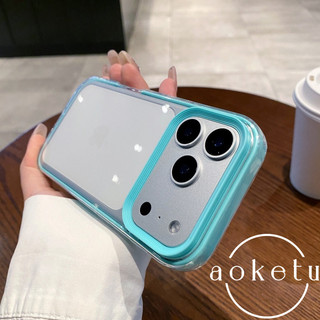 Ốp điện thoại viền 2 trong 1 màu trơn đơn giản phù hợp cho iPhone 17 Promax Apple 16 / 15 trong suốt bao gồm tất cả vỏ mềm chống rơi