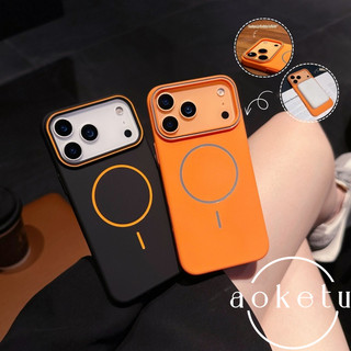 Thích hợp cho vỏ điện thoại Apple 17Pro hình tròn mỏng hút từ tính 17promax, iPhone 17Air mới cảm giác da PC mờ chống vân tay siêu mỏng