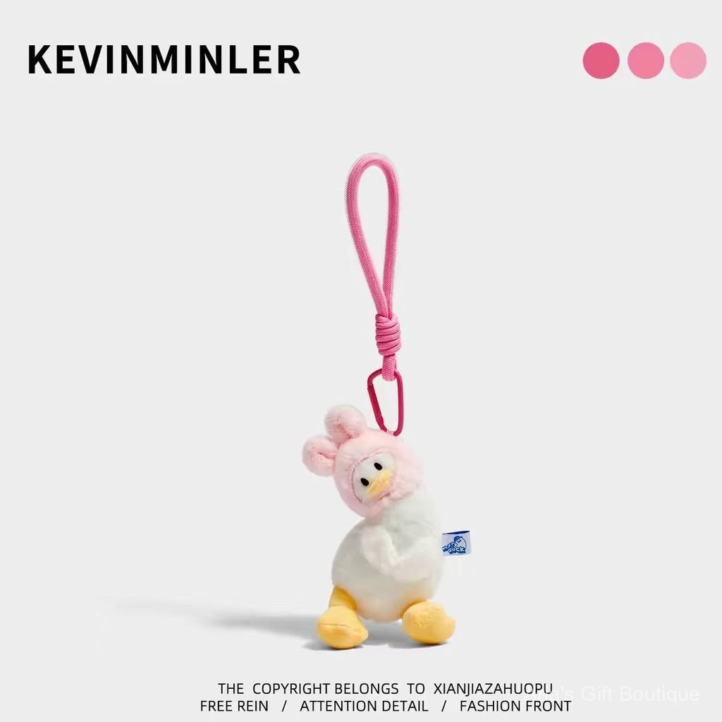 [Aria G-1] KEVINMINLER Original Cute Crooked Duck Sang Trọng Búp Bê Móc Khóa Túi Treo Charm