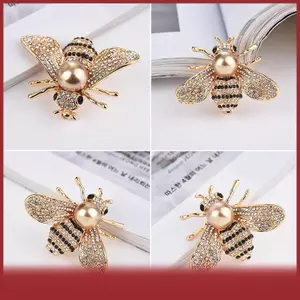 Cod côn trùng loạt Trâm tinh tế ít ong trâm cài pha lê Rhinestone pin đồ trang sức