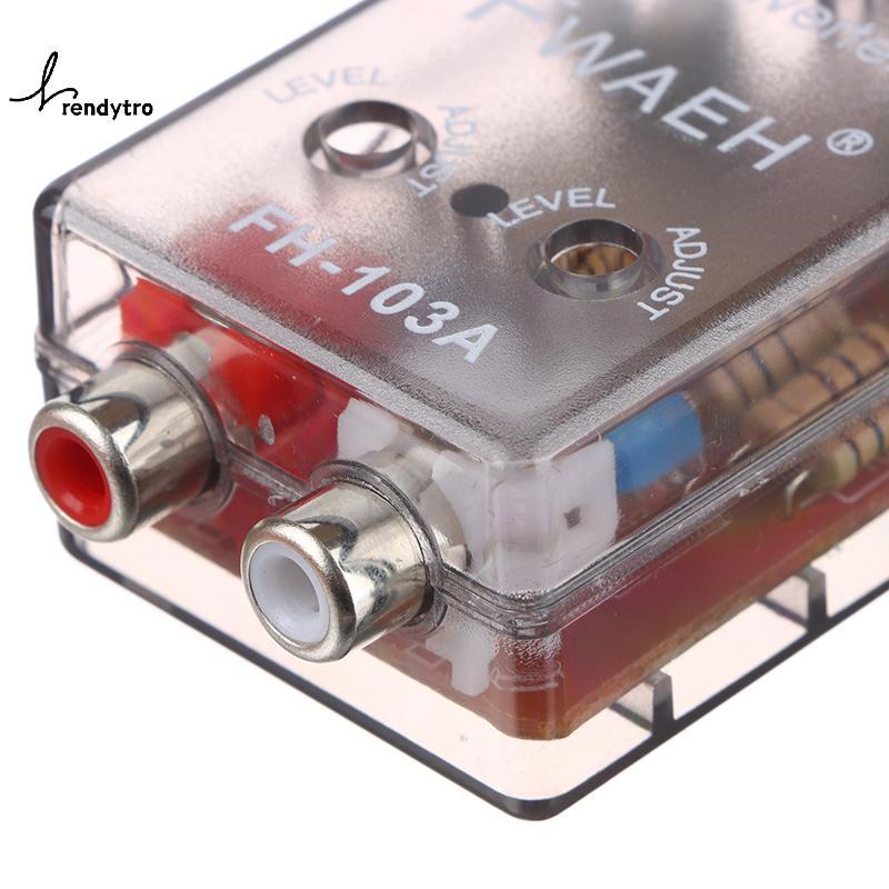 [trendytrove0] Tín hiệu loa cao cấp sang bộ chuyển đổi RCA mức thấp Âm thanh ô tô Bộ chuyển đổi loa siêu trầm cao đến thấp Đẹp