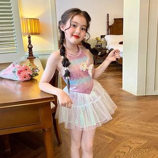 Đồ bơi nàng tiên cá cho bé gái - váy bơi 2 dây dễ thương phong cách công chúa nhanh khô đi biển