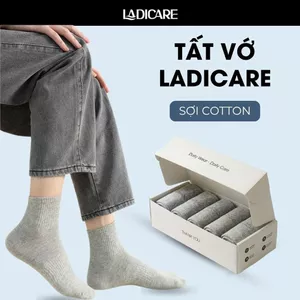 Tất vớ trơn cổ trung, cao, thấp nam nữ LADICARE cotton cao cấp, êm ái co dãn thoáng khí khử mùi, thấm hút tối đa
