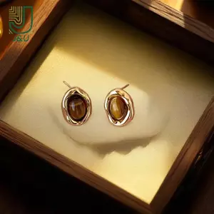 Đá Mắt Hổ Nhẫn Cà Phê Hạt Màu - Phụ Kiện Thời Trang Cho Nữ