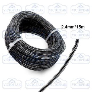 Dây cắt Nylon hai tông xoắn 2,4mm Dây cắt thay thế bền bỉ cho phụ kiện máy cắt cỏ