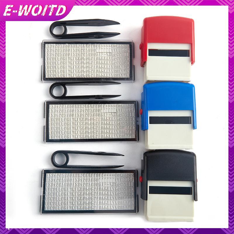 Bộ tem cao su E-WOITD DIY Tùy chỉnh Cá nhân tự mực Địa chỉ kinh doanh Tên Số chữ Tem thủ công In tem cao su E-WOITD
