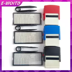 Bộ tem cao su E-WOITD DIY Tùy chỉnh Cá nhân tự mực Địa chỉ kinh doanh Tên Số chữ Tem thủ công In tem cao su E-WOITD