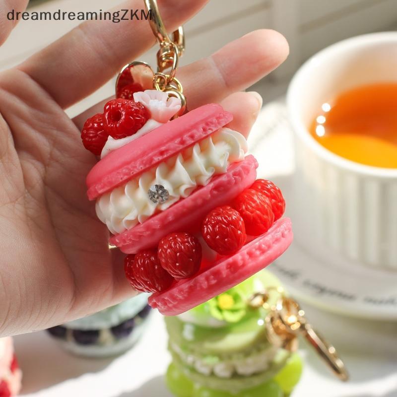 [dreamdreaming] 1 Cái Mô Phỏng Bánh Macaron Sáng Tạo Thực Phẩm Vui Nhộn Móc Khóa Trái Cây Món Tráng Miệng Mặt Dây Chuyền Đơn Giản Bạn Gái Túi Trang Trí Quà Tặng [zkm]