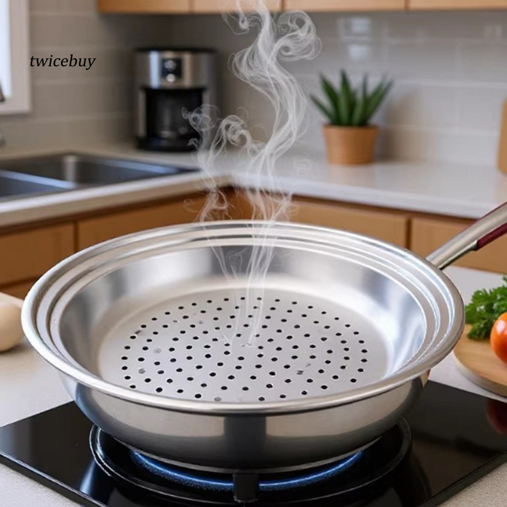 [sale] Khay hấp đĩa rau củ Giá hấp bằng thép không gỉ tròn có lưới mịn – Giỏ hấp chống gỉ chịu nhiệt dày cho bánh bao cho chậu