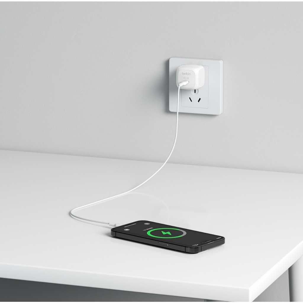 [Chính Hãng] Củ Sạc Nhanh Belkin BoostCharge 45W USB-C PD 3.1 PPS Cho iPhone Samsung - Nhỏ Gọn Khối Lập Phương Cubic