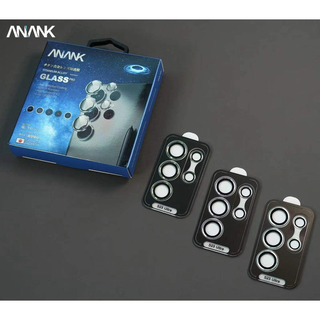 [Chính Hãng] Cường Lực Camera Samsung S24U/S25U/S26U Anank AR - Viền Nhôm Kháng Xước Sapphire, Chống Lóa, Dễ Dán