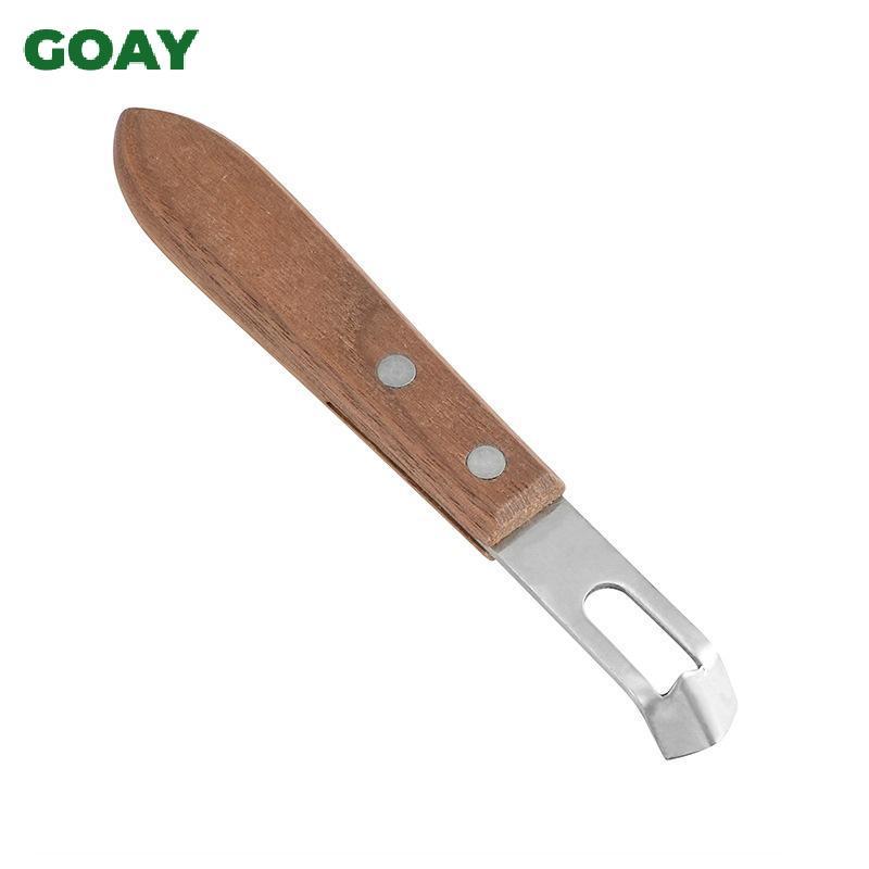 GOAY 1 Máy gọt vỏ chanh bằng thép không gỉ Dụng cụ gọt vỏ trái cây chống ăn mòn Thân thiện với môi trường Tay cầm gỗ chống rỉ Dụng cụ nhà bếp Dao gọt vỏ VN