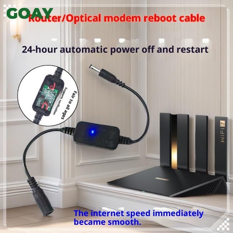 GOAY 1 Cái Thời Gian 24H Tự Động Tắt Nguồn Đặt Lại Dây DC 5V-15V 5.5x2.1mm Rout-er Khởi Động Lại WiFi Reset Router Thời Gian Khởi Động Mô Đun VN