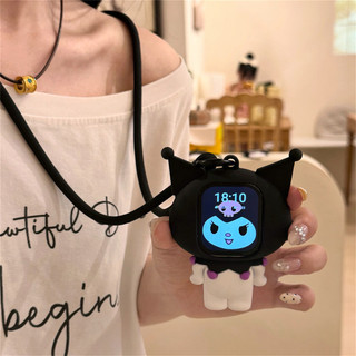 Ốp bảo vệ silicon hoạt hình Kuromi hoạt hình Thích hợp cho iwatch S11 10 9 8 utrra 7 6 5 4 SE 3 2 1 Kích thước 38mm40mm41mm42mm44mm45mm46mm49mm