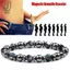 Vòng tay hạt đá Hematite luân xa, co giãn thoải mái, hỗ trợ giảm căng thẳng