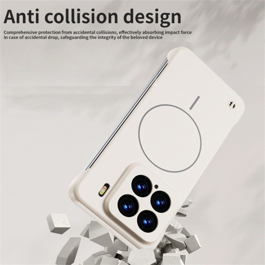 Ốp điện thoại từ tính siêu mỏng Matte PC không khung cho Xiaomi Mi 17 Ultra 15T 14T 13 12 11 Pro Tản nhiệt Vỏ sạc không dây Chống vân tay Chống rơi