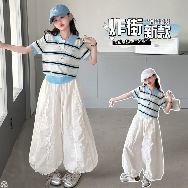 Áo polo mùa hè cho bé gái 2026 Phong cách mới Phiên bản Hàn Quốc Thời trang trẻ em Áo ngắn tay mỏng