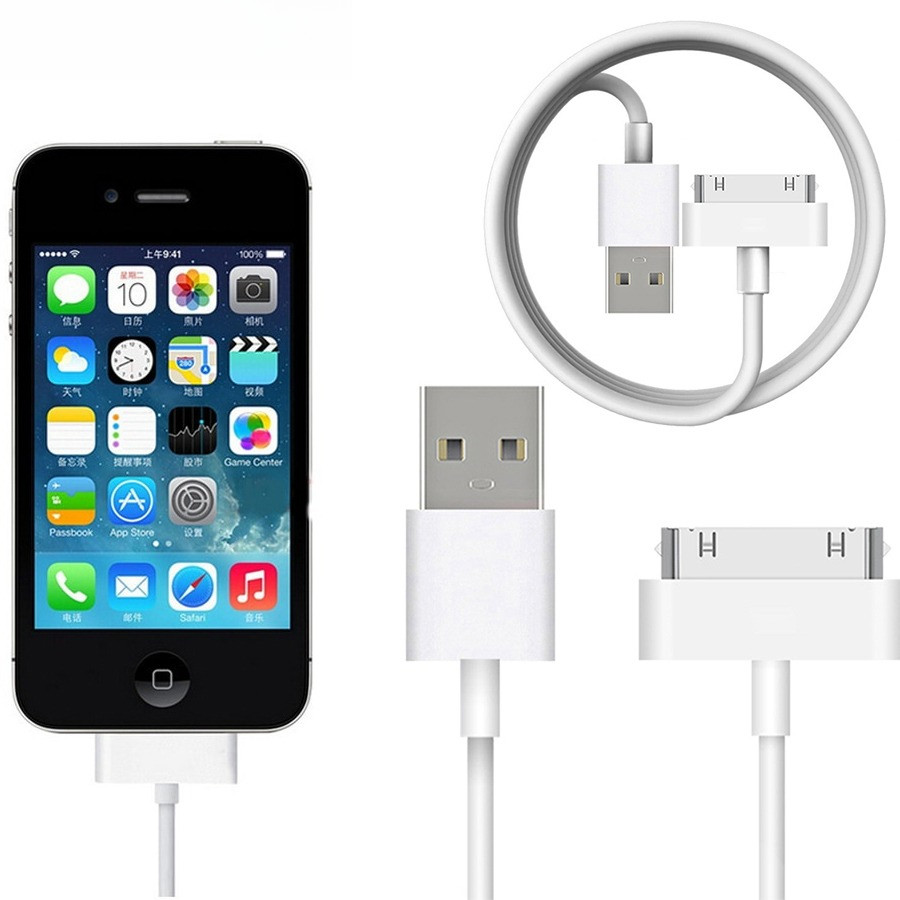 Dây cáp sạc/truyền dữ liệu  pin thích hợp cho iphone 4s 4 3gs ipad 1 2 3 ipod