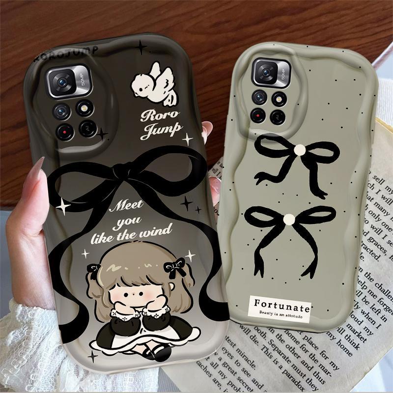 Thích Hợp Cho Redmi Note 11 11S 12 Pro 4G 3D Phụ Kiện TPU Mềm Hoạt Hình Dễ Thương Nơ Công Chúa Vỏ Điện Thoại Chống Sốc