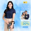 Áo phông có cổ YODY nữ tay ngắn vải cotton mắt chim,áo thun cổ bẻ phông thoáng mát mềm mịn APN7280