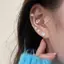 Thời trang kẹp tai nữ không xuyên tai, thiết kế nam châm sang trọng với đá giả kim cương