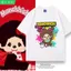 Áo thun Monkikie ngắn tay bằng cotton nguyên chất, thiết kế hoạt hình phù hợp cho thiếu niên và sinh viên mùa hè