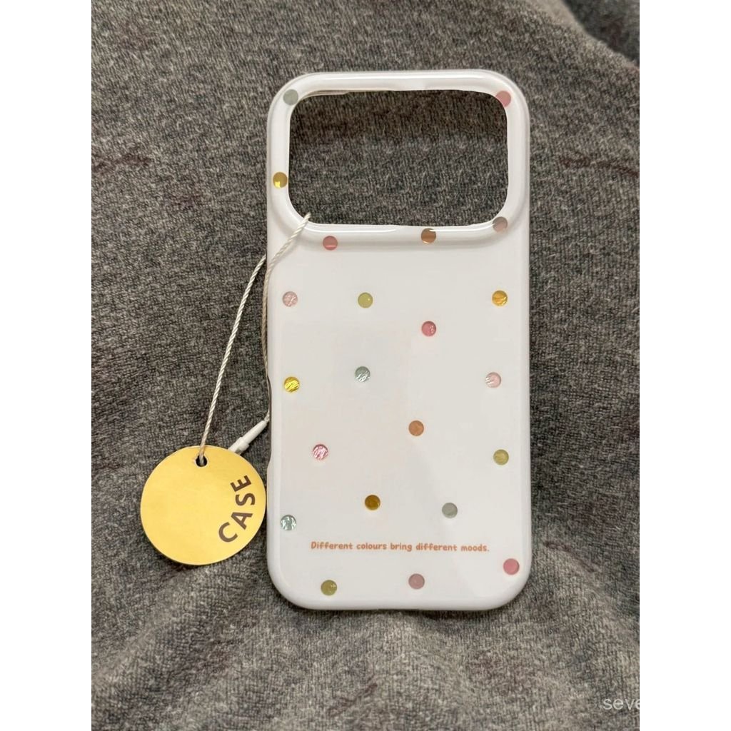 Ốp Điện Thoại Thích Hợp Cho iPhone 7 8 X XS XR XSMAX 11 12 13 14 15 16 17 Pro max Plus Air ins Wind Polka Dot Với Dây Xích Vỏ Bảo Vệ Chống Sốc Bao Gồm Tất Cả GZZ5