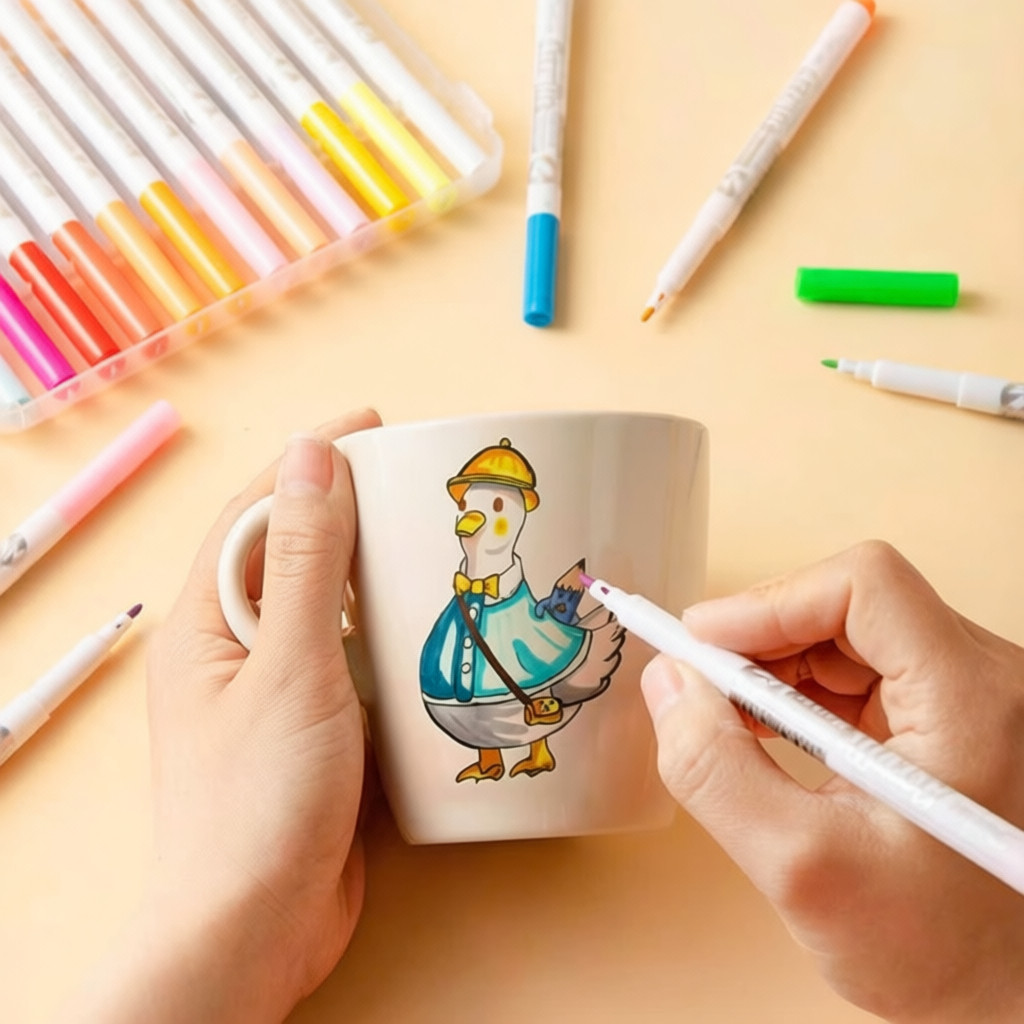 Bộ Màu Markers Acrylic 24/36/48 - Bút Đánh Dấu Màu Sắc Tươi Sáng Cho Học Sinh Vẽ Tranh DIY Đẹp