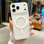 Ốp Điện Thoại Từ Tính Trong Suốt Đơn Giản Cho OPPO A6 A6i A5 A5M A5X A5i A3 Pro NFC A3i A3X A80 A60 A40 A40M 5G 4G Matte Bảo Vệ Ống Kính Vỏ Mềm Màu Trơn Dễ Thương
