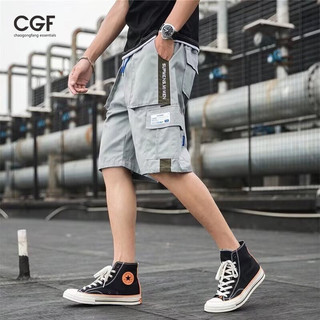 Quần short retro nhiều túi, phong cách dạo phố dáng rộng vừa vặn