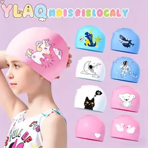 Mũ bơi cho bé thiết kế dễ thương kỳ lân, khủng long và nàng tiên cá, chống thấm nước phù hợp cho cả bé gái và bé trai