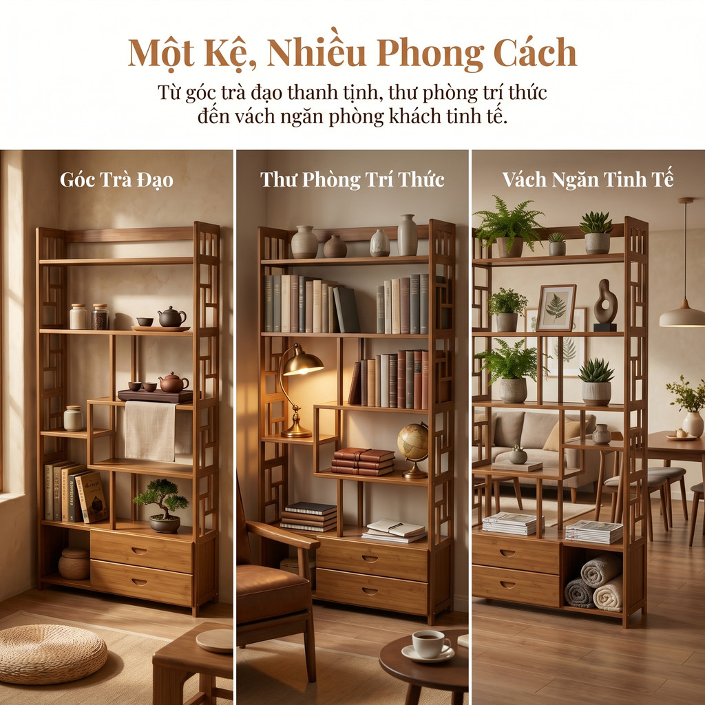 Kệ Trang Trí Phòng Kệ Sách chống ẩm mốc bề mặt nhẵn dễ lau chùi bảo vệ sách đồ trang trí lâu dài