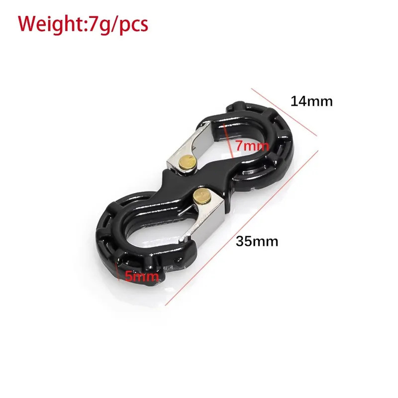 Móc cứu hộ mô phỏng kim loại, xe RC 1 / 8 1 / 10 Easy-Control TRX4 SCX10 — móc kéo hạng nặng, bộ phận nâng cấp bền và thực tế