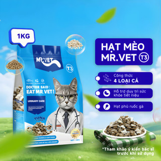 Hạt cho mèo MRVET T/G/E - Hỗ trợ tiết niệu, Bổ sung Omega-3, Mượt lông, Dễ tiêu hoá
