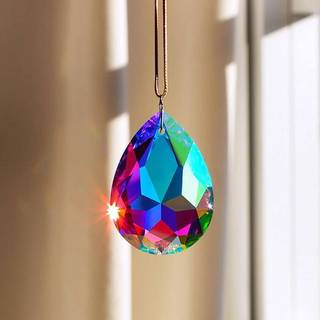 Any2Get5% Tắt Pha Lê Chuông Gió Lăng Kính Chống Nắng Bắt Handmade Trang Sức Sân Vườn Treo Mặt Dây Chuyền Cầu Vồng Chaser Trang Trí Cửa Sổ Trang Trí Sân Vườn