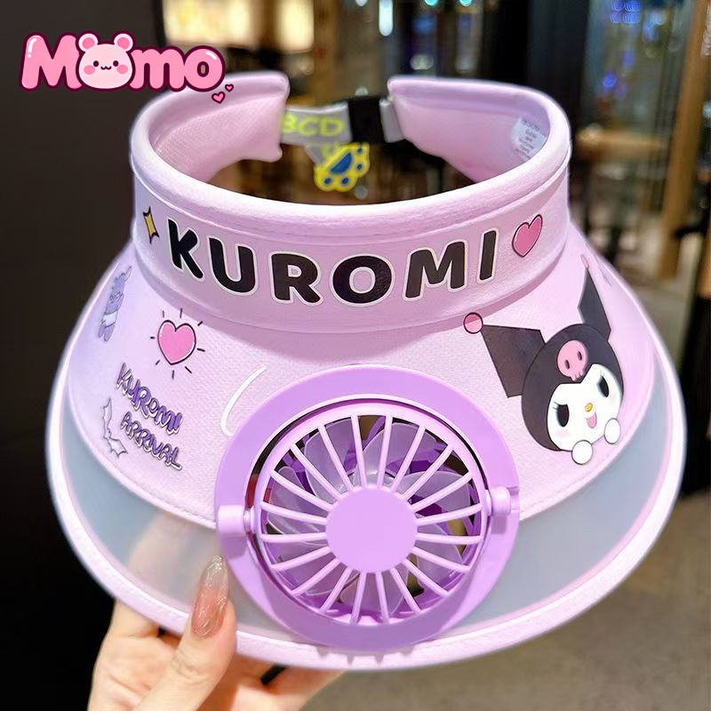 Mũ che nắng Sanrio Kids mới 2026 có quạt tích hợp, chống nắng cho bé trai bé gái