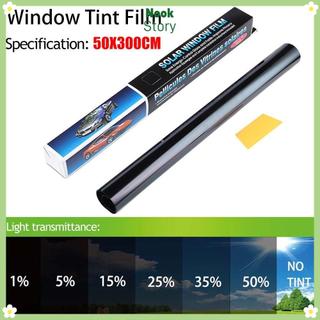 [Còn hàng] Phim Tint cửa sổ NOOKSTORY 1Roll 50x3m, Lá chắn ô tô chịu nhiệt chống tia cực tím, VLT bền 1% -50% Nhãn dán kính màu đen che nắng Kính chắn gió