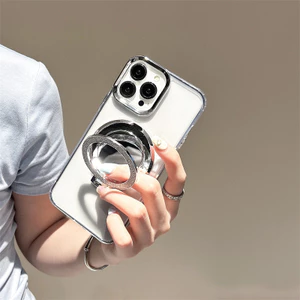 Dành Cho infinixSmart8 Ốp Lưng Điện Thoại Khung Mạ Điện Gương Trang Điểm Spark20 Trong Suốt Lấp Lánh Gương Giá Đỡ